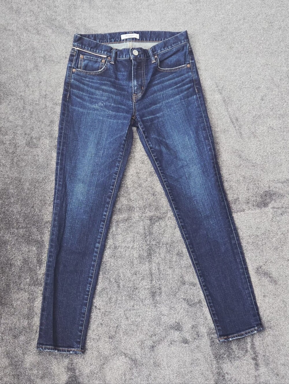 MOUSSY VINTAGE Shandon Skinny Low Rise Jeans Made In Japan Dark Blue 26 (29Wx28)